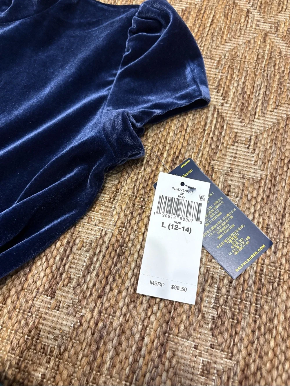 Ralph Lauren Velvet Dress NWT